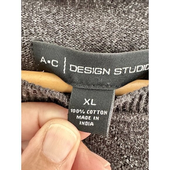 A & C Design Studio Men's Grey Pullover XL Cotton Argyle Preppy Grandpa Sweater - Picture 4 of 8